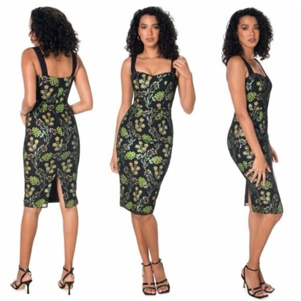 Dress the Population Nicole Floral Sequin Dress